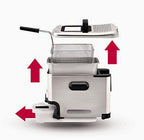 T-Fal Ultimate Steel Deep Fryer With Basket, 3.5 Liter Oil And 2.6 Pound Food Capacity - EZ Clean Pro