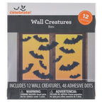 Paper Bat Wall Creatures Decoration, Black, 12 Pieces, Halloween by Way To Celebrate