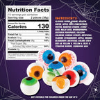 30 Gummy Eyeballs, Spooky Halloween Eyeball Candy in 4 Flavors, Soft Gummies with Jelly Filling, Individually Wrapped, By 4YoreElves (19 oz)
