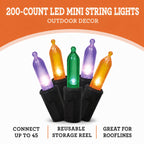 Indoor/Outdoor 200-Count LED Mini String Lights, 39', Halloween by Way To Celebrate