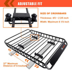 MeeFar Roof Cargo Basket 51 x 36 x 5 in with Waterproof Bag - MF-BSK-AND-BAG