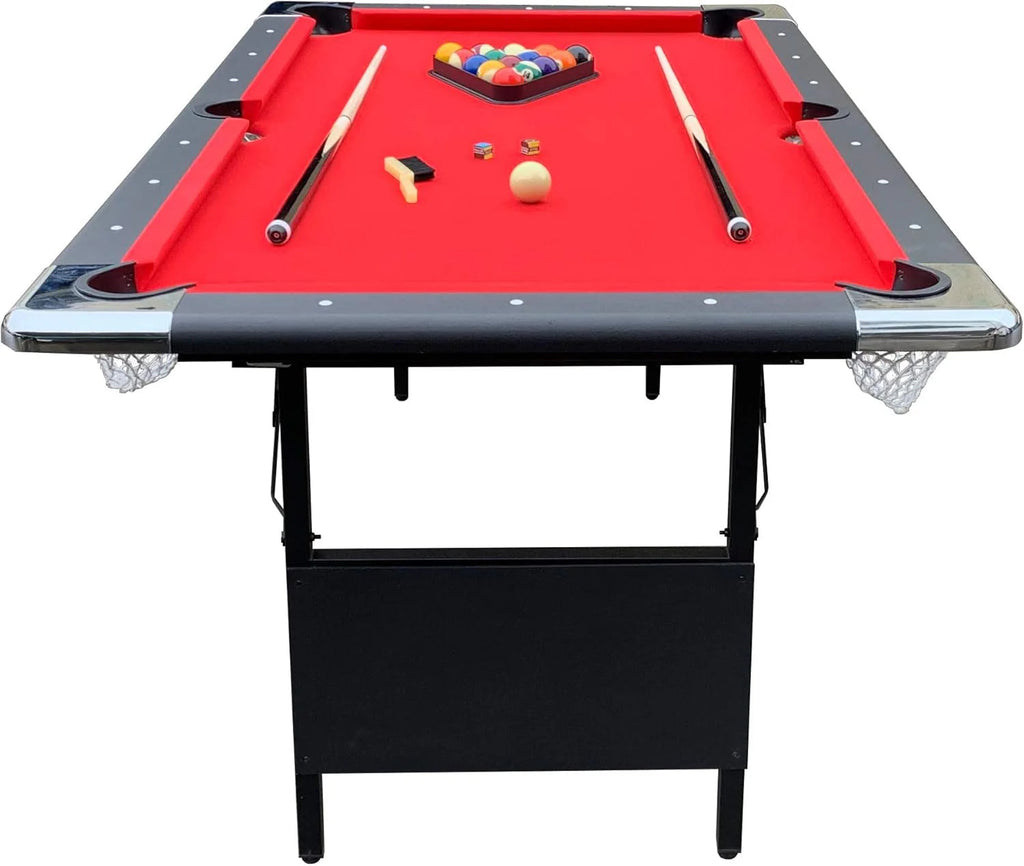 Hathaway Fairmont 6 Ft Portable Pool Table, Blue - BG2574