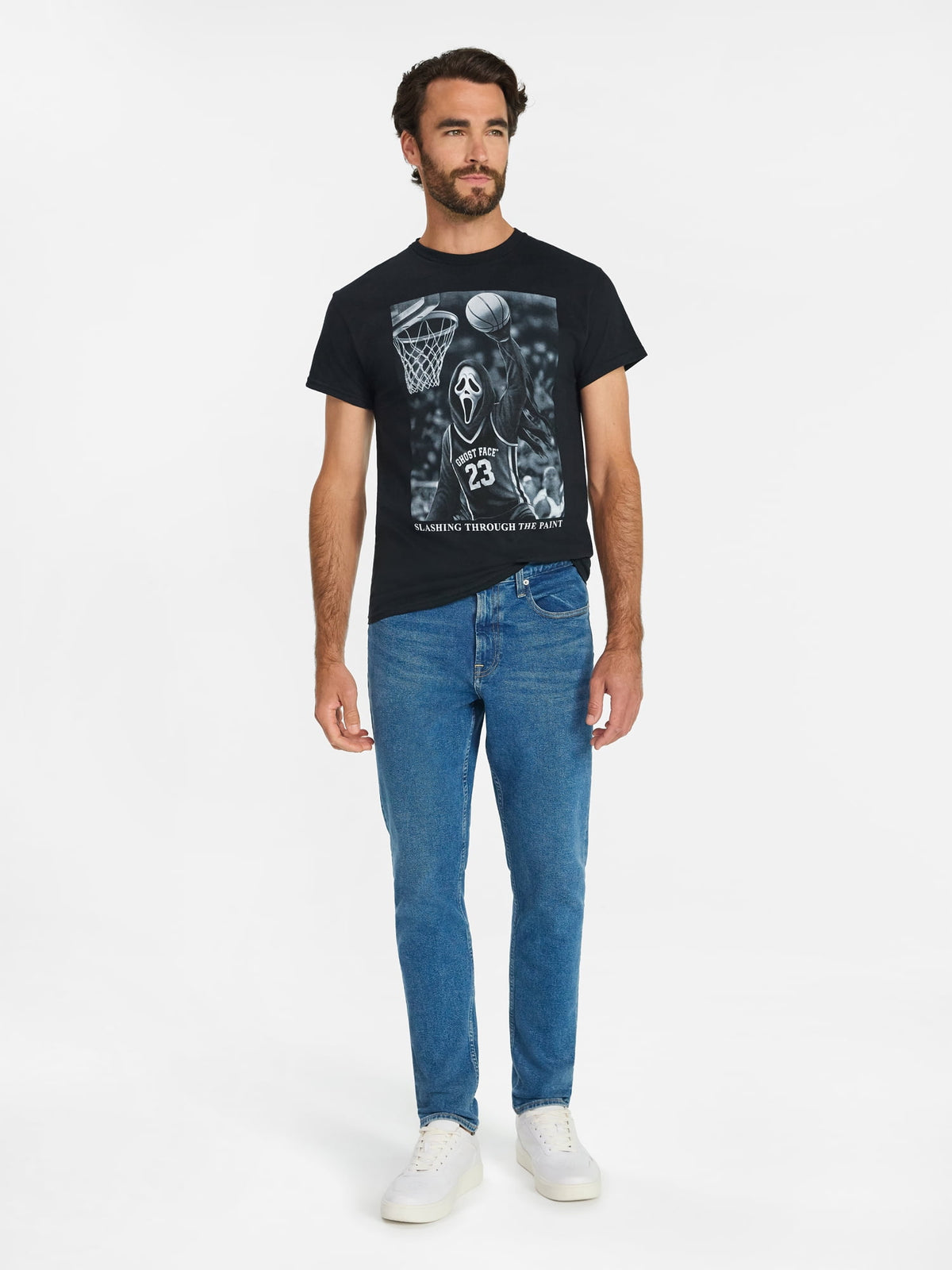 Ghost Face B-Ball Men's & Big Men's Graphic Tee Shirt, Sizes S-3XL