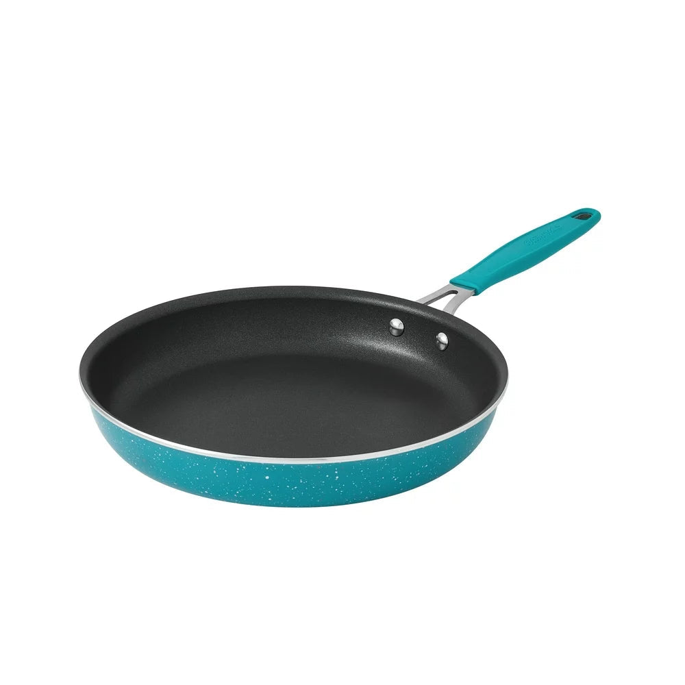 38-Piece Teal Cookware Set With Floral Design