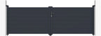 Casanoov Aluminium Folding Driveway Gate 4m x 160cm Grey - KIT-000024