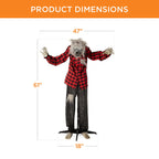 Best Choice Products 5ft Standing Werewolf, Howling Hudson Halloween Animatronic w/ Pre-Recorded Phrases, LED Eyes