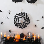 Metal Bat Wreath, Black, 21.5", Halloween by Way To Celebrate