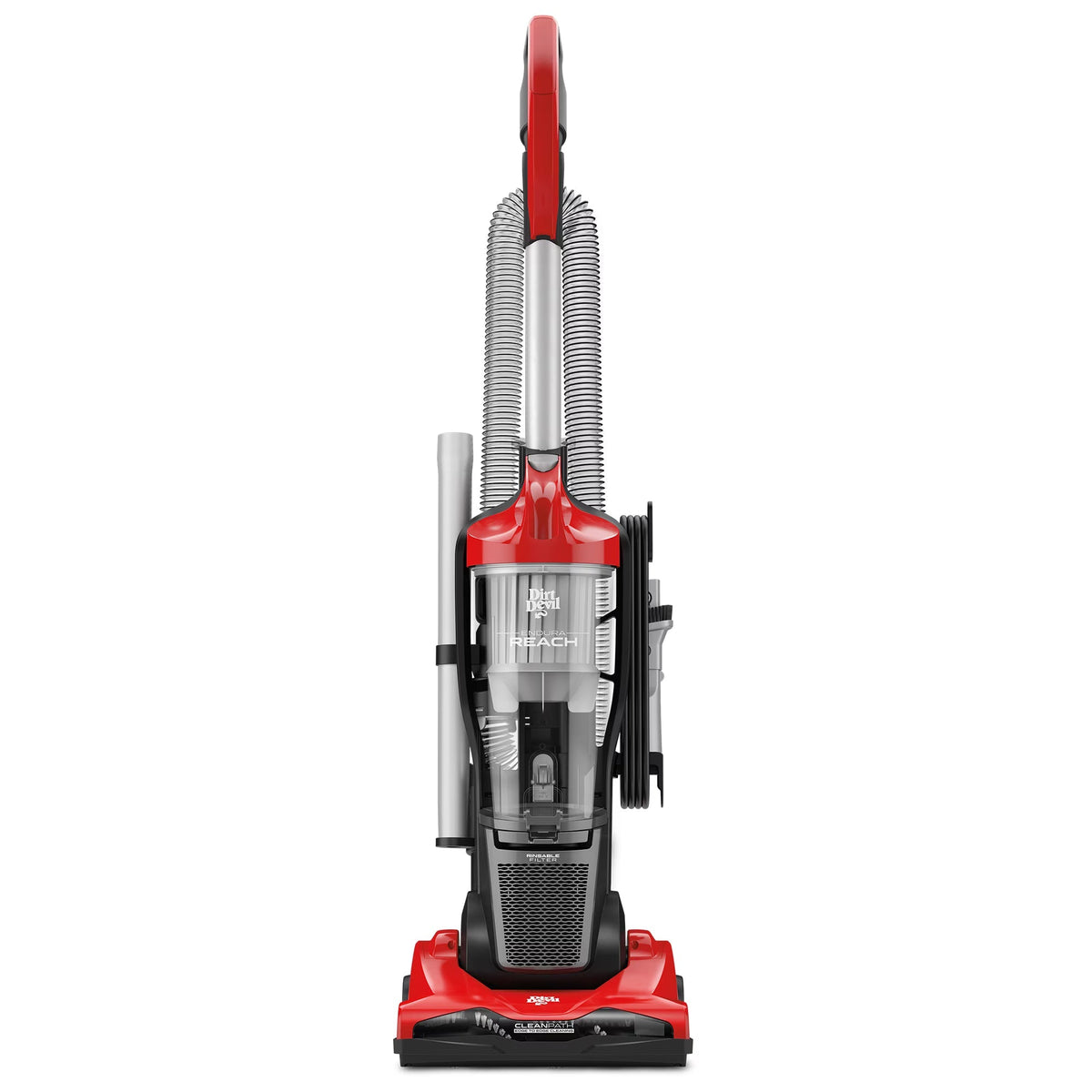 Dirt Devil Endura Reach Upright Bagless Vacuum Cleaner, Corded, Red - UD20124