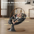 Monamii Bluetooth Infant Swing With Music Speaker, 5 Speeds And Remote Control