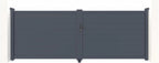 Casanoov Aluminium Folding Driveway Gate 4m x 160cm Grey - KIT-000024