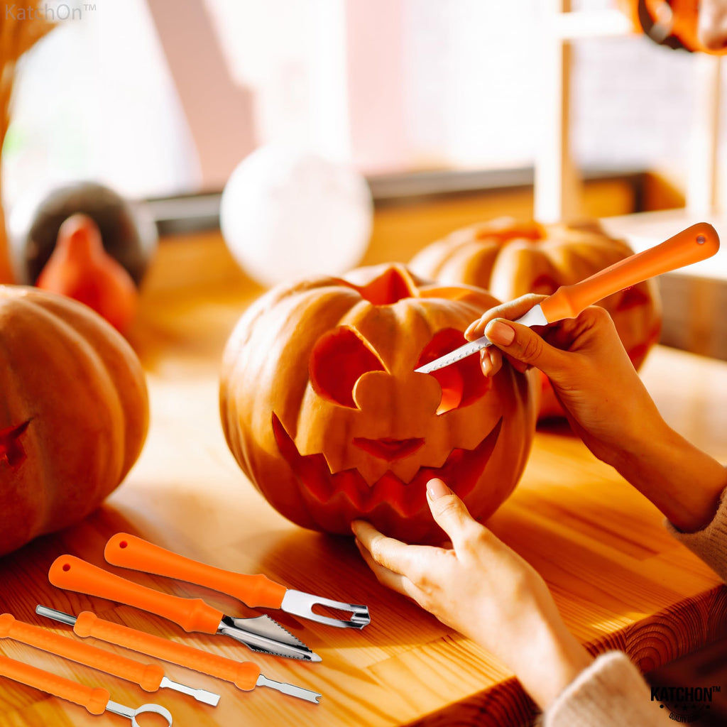KatchOn, Professional Pumpkin Carving Kits - Pack of 31 | Halloween Pumpkin Carving Tools, Heavy Duty Stainless Steel