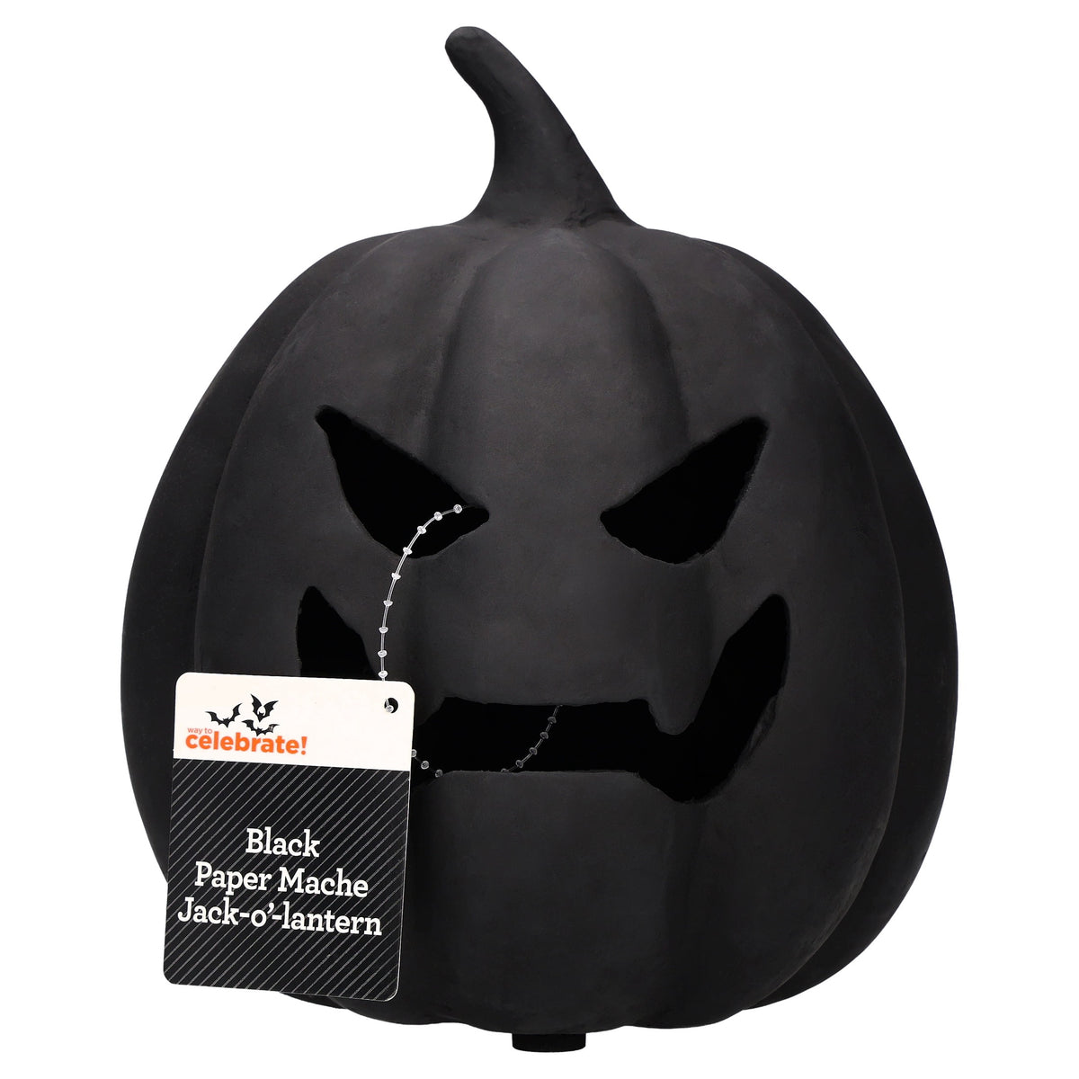Paper Mache Jack-o'-Lantern Decoration, 8.3", Halloween by Way To Celebrate