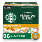 Starbucks Veranda Blend Blonde Roast K-Cup Coffee Pods, 96 Count, 100% Arabica - SBK011067986CT
