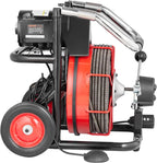VEVOR Drain Cleaner Machine 100FT x 1/2 Inch, 550W, 8 Cutters, Red + Black