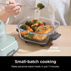 Ninja Crispi 4-in-1 Portable Glass Air Fryer Cooking System, 1500W, 4 QT And 6-Cup Containers