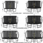JUMPZYLLA 8FT Outdoor Trampoline With Enclosure for Kids - 14FT