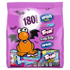 Nerds Core Winners Halloween Trick-or-Treat Variety Bag, NERDS Gummy Clusters, SweeTARTS, Trolli, Laffy Taffy, and NERDS Original, 180 Pieces, 59.76 Ounces