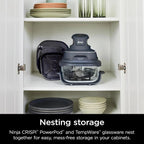 Ninja Crispi 4-in-1 Portable Glass Air Fryer Cooking System, 1500W, 4 QT And 6-Cup Containers