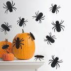Paper Spider Wall Creatures Decoration, Black, 12 Pieces, Halloween by Way To Celebrate