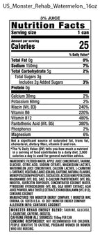 Monster Energy Rehab Watermelon Energy Drink, 15.5oz, 24-Pack, 150mg Caffeine