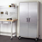 Seville Classics UltraHD Rolling Storage Cabinet, Granite, 36in W x 18in D x 72in H