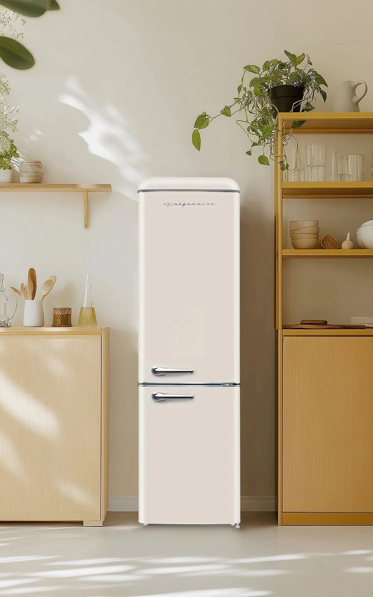 Frigidaire Bottom Mount Retro Refrigerator, 9.0 Cu. Ft., Black
