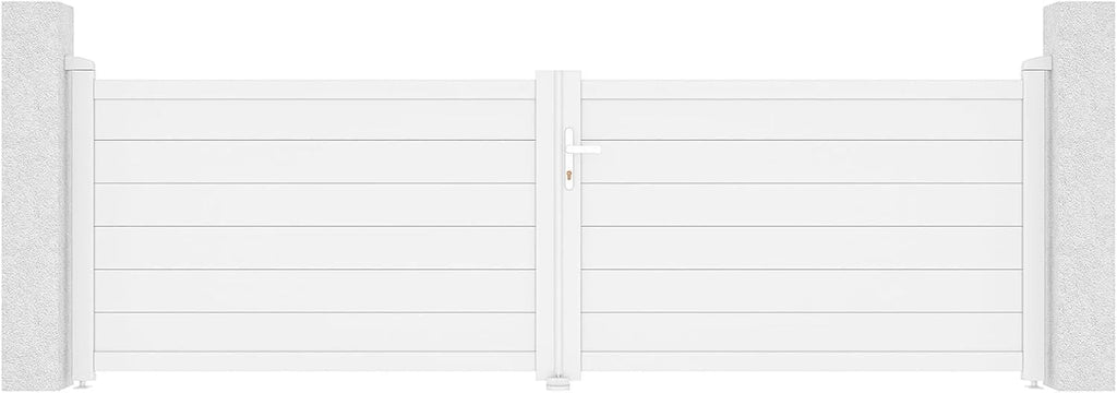 Casanoov Aluminium Folding Driveway Gate 4m x 160cm Grey - KIT-000024