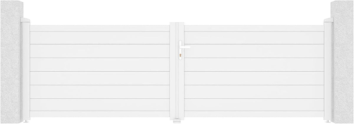 Casanoov Aluminium Folding Driveway Gate 4m x 160cm Grey - KIT-000024