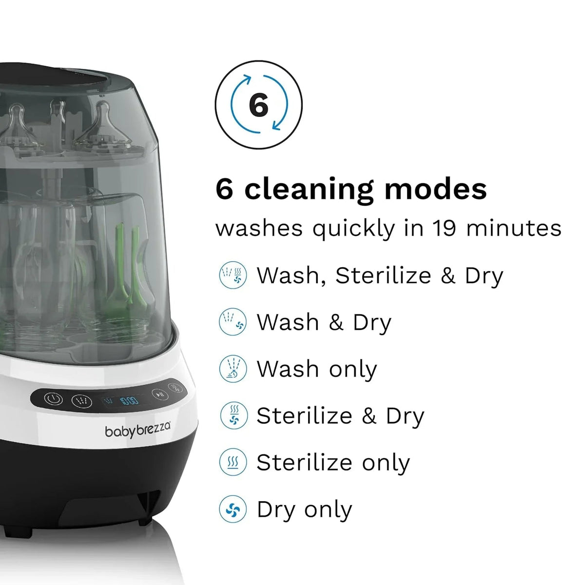 Baby Brezza Baby Bottle Washer Pro - Washer, Sterilizer & Dryer, Up To 4 Bottles