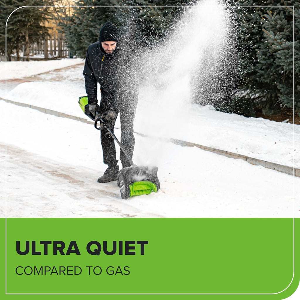 Greenworks 80V 12 inch Brushless Cordless Snow Shovel With 2.0Ah Battery And Charger