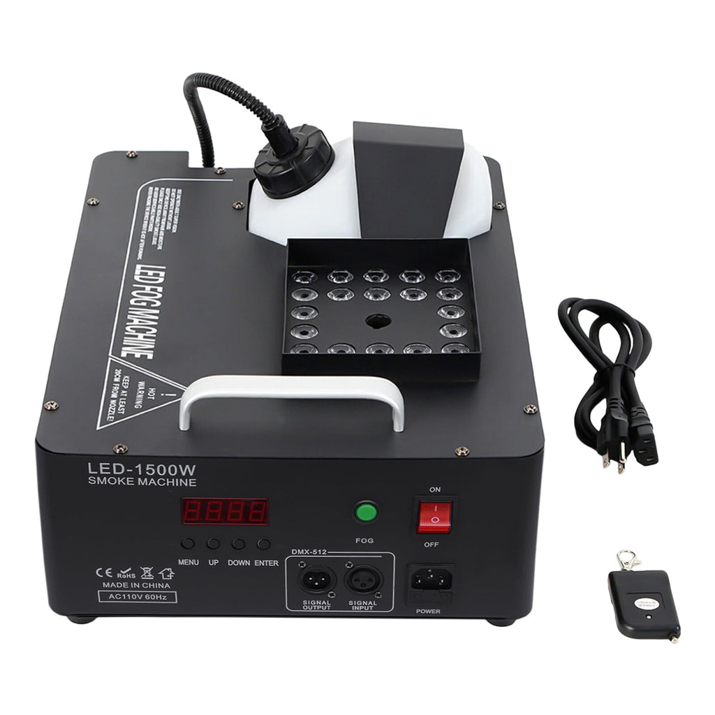 1500W Smoke Fog LED RGB DMX Vertical Spray Stage Light Fogger Effects Machine