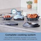 Ninja Crispi 4-in-1 Portable Glass Air Fryer Cooking System, 1500W, 4 QT And 6-Cup Containers