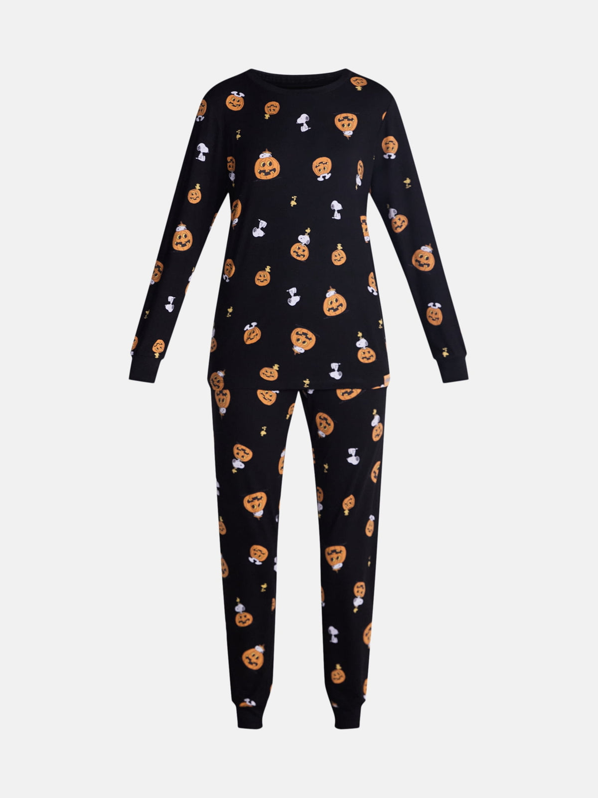 Peanuts Halloween Women’s Snoopy Matching Family Sleepwear Long Sleeve Top and Pants Pajama Set, 2 Piece