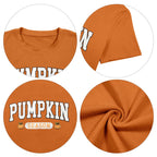 DEXIO Halloween Pumpkin Season Shirts for Women Graphic T-Shirts Fall Casual Short Sleeve Tops Orange XXL