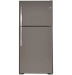 GE Top Freezer Refrigerator 21.9 Cu. Ft. Slate - GTS22KMNRES