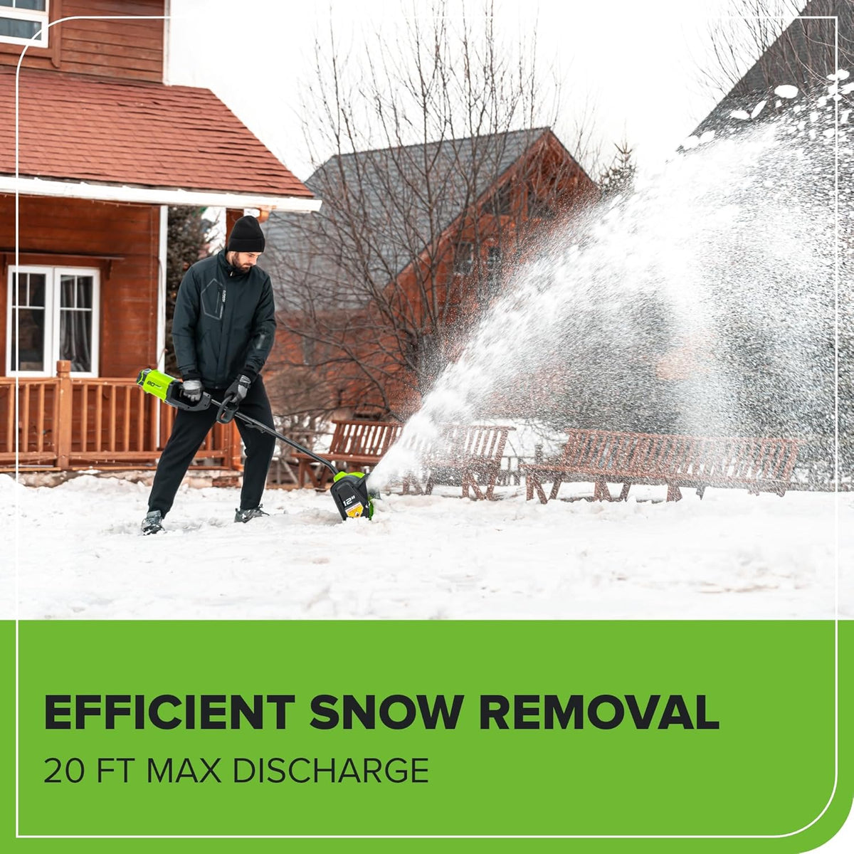 Greenworks 80V 12 inch Brushless Cordless Snow Shovel With 2.0Ah Battery And Charger
