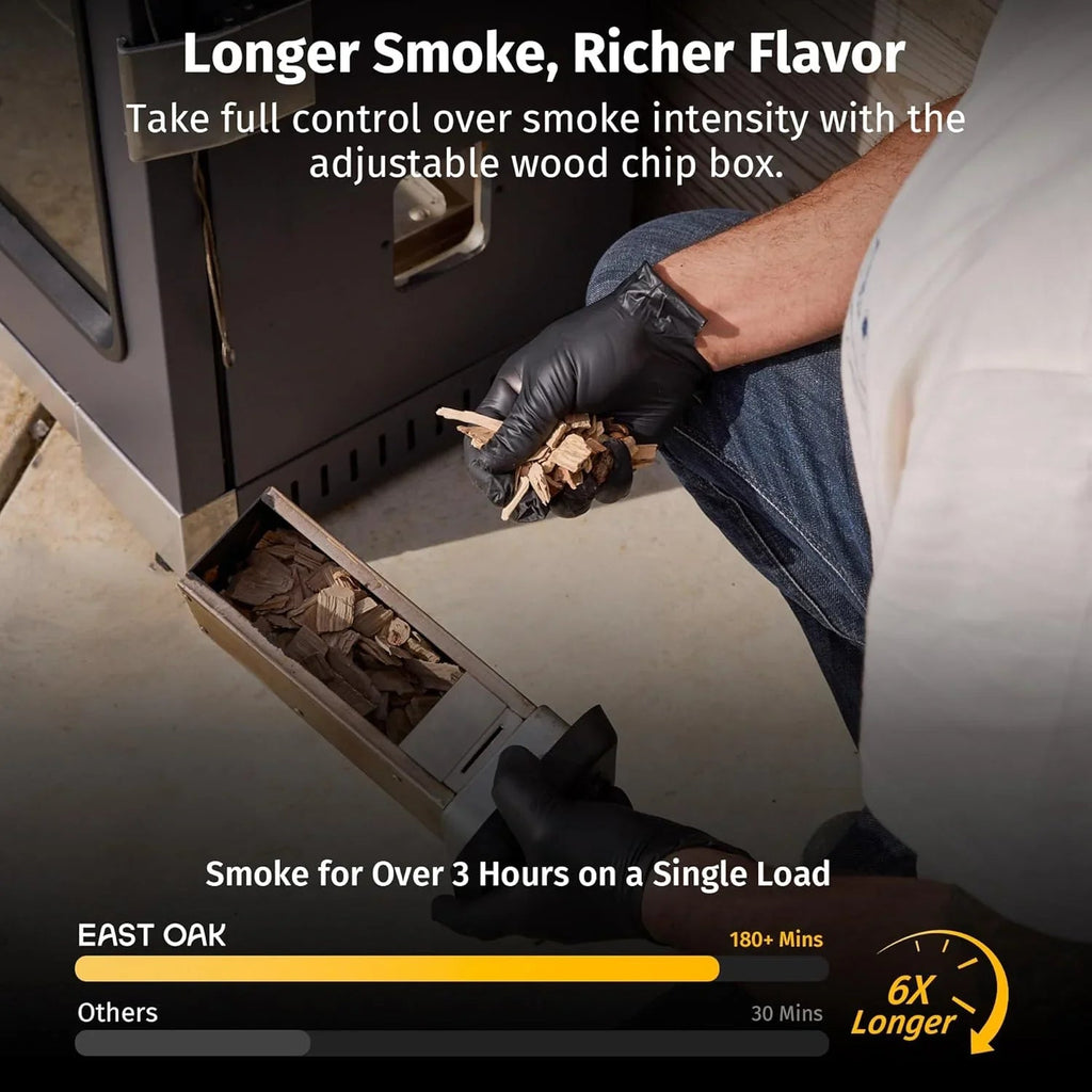 EAST OAK 30 in Outdoor Electric Smoker With Built-In Meat Probe