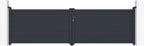 Casanoov Aluminium Folding Driveway Gate 4m x 160cm Grey - KIT-000024