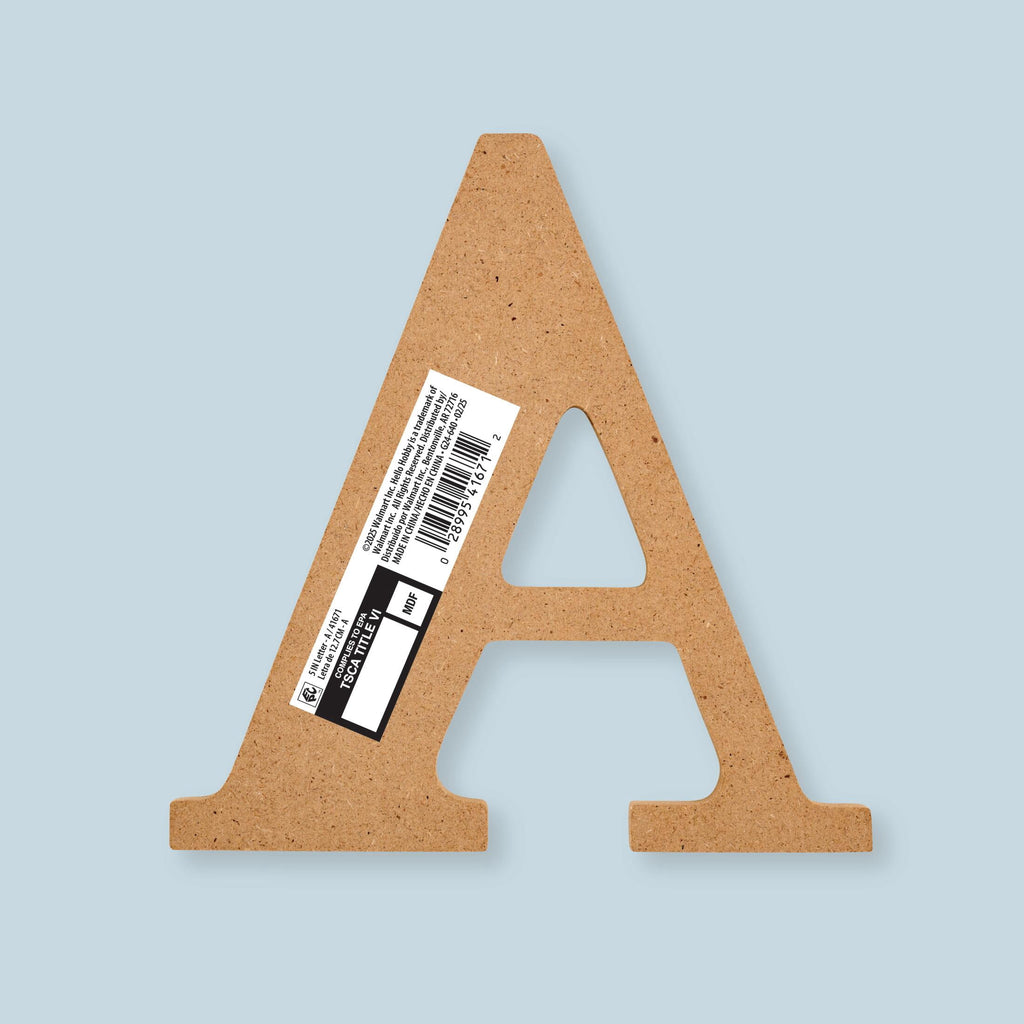 Plaid Unfinished Wood MDF 5" Letter for DIY Arts and Crafts