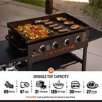 Blackstone 4-Burner 36 in Griddle Cooking Station With Side Shelves