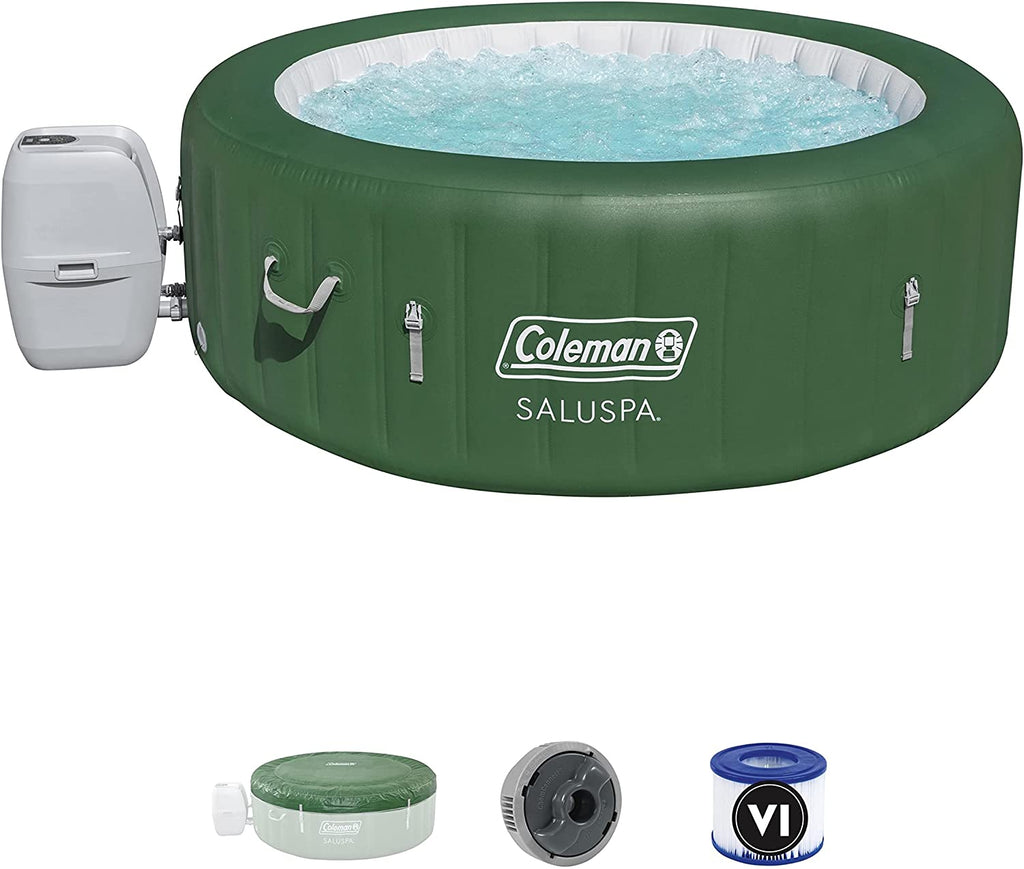 Coleman SaluSpa Tahiti Inflatable Hot Tub Spa, 2-4 Person AirJet Spa - Tahiti