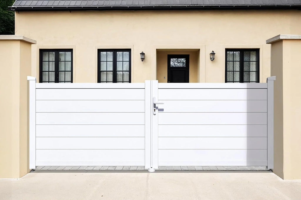 Casanoov Aluminium Folding Driveway Gate 4m x 160cm Grey - KIT-000024