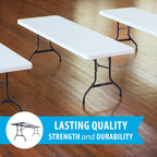 Lifetime 4 8-Foot Rectangle Folding Tables And 32 Chairs Set, White Granite - 80147