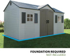 Outdoor Storage Shed, 8 x 15 Foot, Desert Sand - 6446