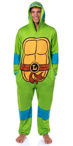 Teenage Mutant Ninja Turtles Mens' Adult Hooded Union Suit TMNT Character 1PC Costume Sleep Pajama Lounge