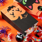 Joyfy 60 PCS Halloween Treat Bags with Stickers, Halloween Trick or Treat Bags for Kids Halloween Party Favors Exchange, Goodie and Candy Bags for Holiday Party Supplies