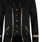 Men LYXSSBYX Mens Jackets Fall Fashion Halloween Men's Costume Men's Mid Length Retro Tuxedo Costume