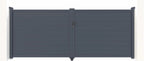 Casanoov Aluminium Folding Driveway Gate 4m x 160cm Grey - KIT-000024