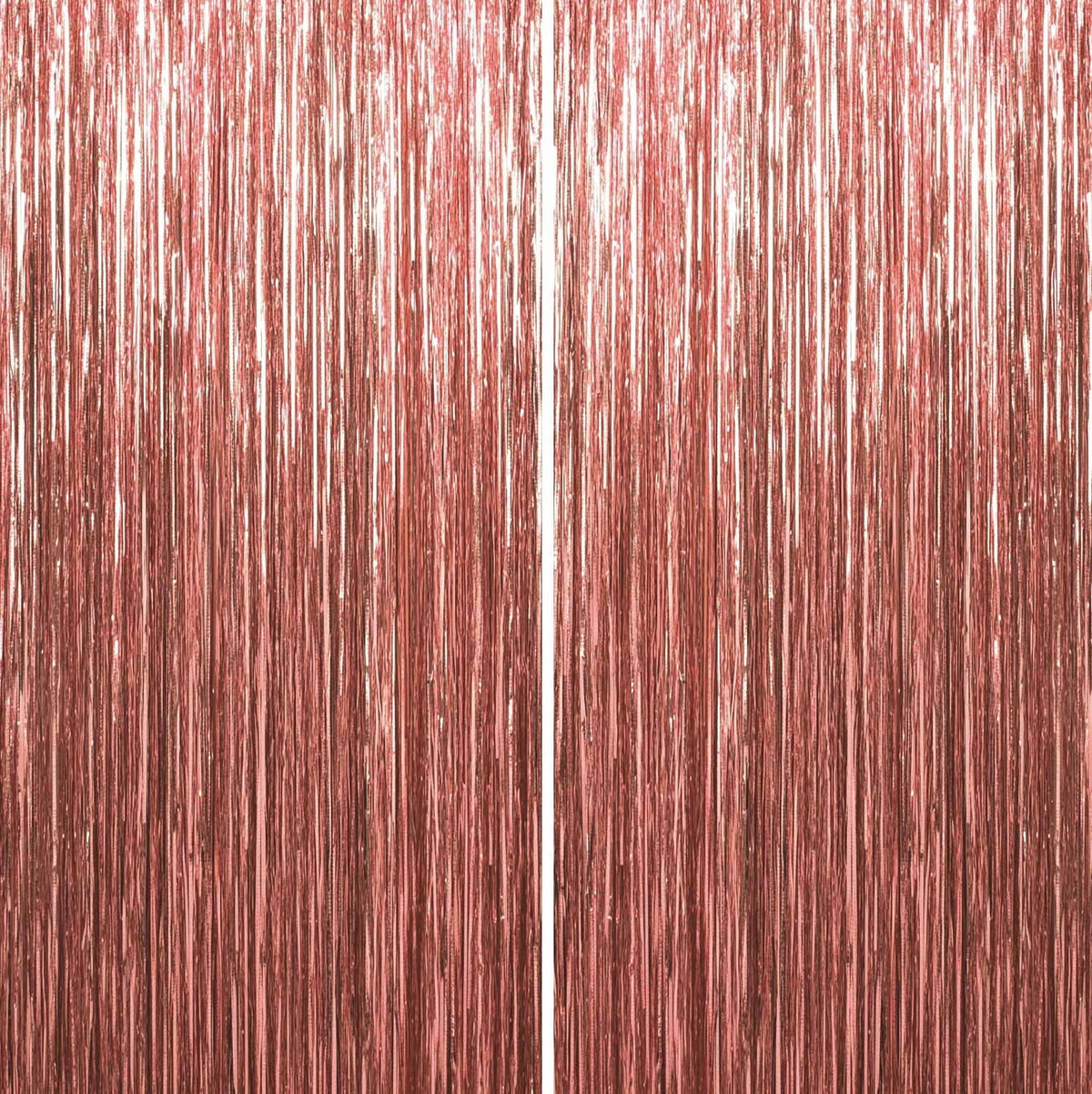 Sm:)e 2-Pack Light Bright Silver Foil Fringe Curtains for Events - Birthday, Wedding, Graduation, Christmas, Baby Shower, various festivals Decor Photo Booth Fun!