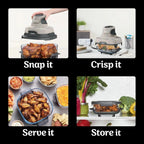 Ninja Crispi 4-in-1 Portable Glass Air Fryer Cooking System, 1500W, 4 QT And 6-Cup Containers